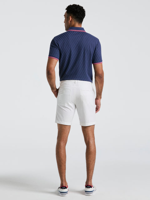 Technical Flat Front 8" Golf Shorts (Bright White) 