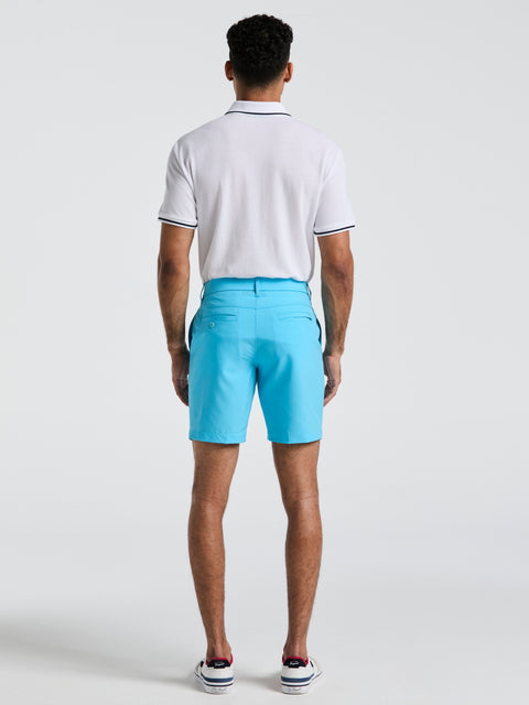 Technical Flat Front 8" Golf Shorts (Aquarius) 