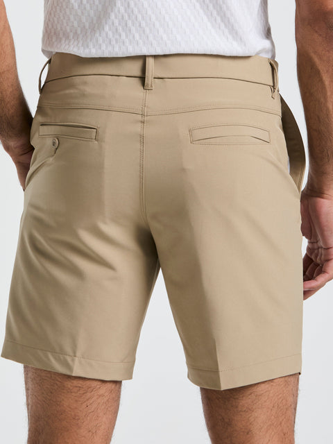 Technical Flat Front 8" Golf Shorts (Chinchilla) 