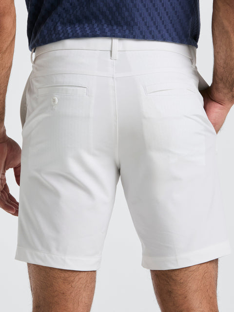 Technical Flat Front 8" Golf Shorts (Bright White) 