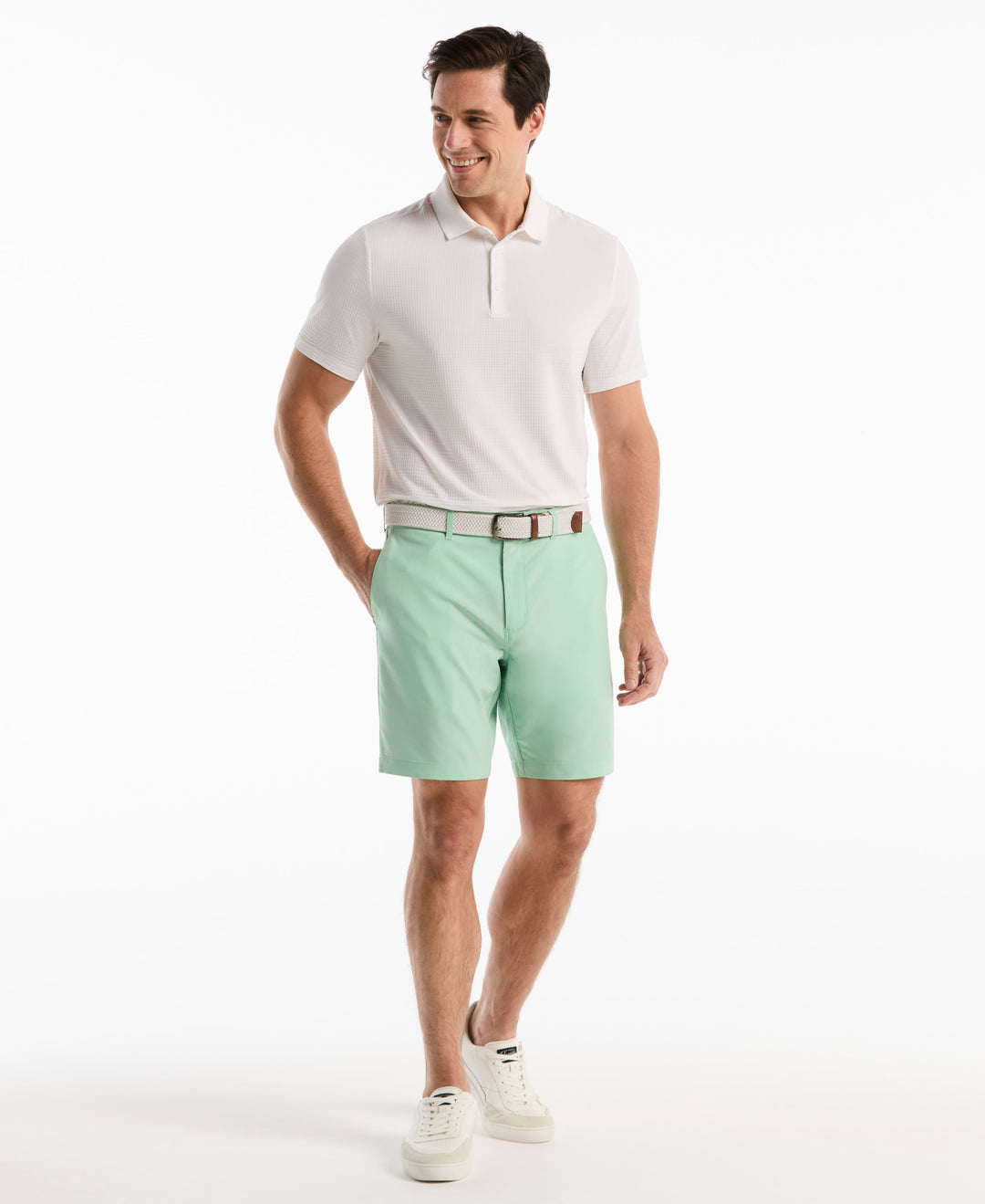 8" Technical Flat Front Golf Short (Lichen) 