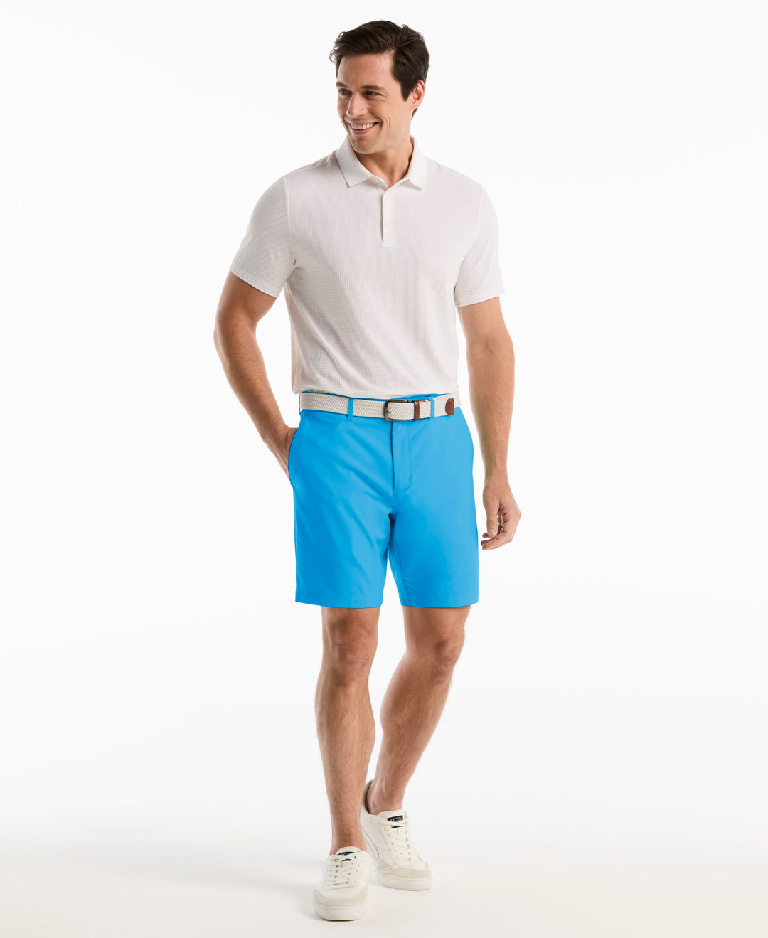 8" Technical Flat Front Golf Short (Malibu Blue) 