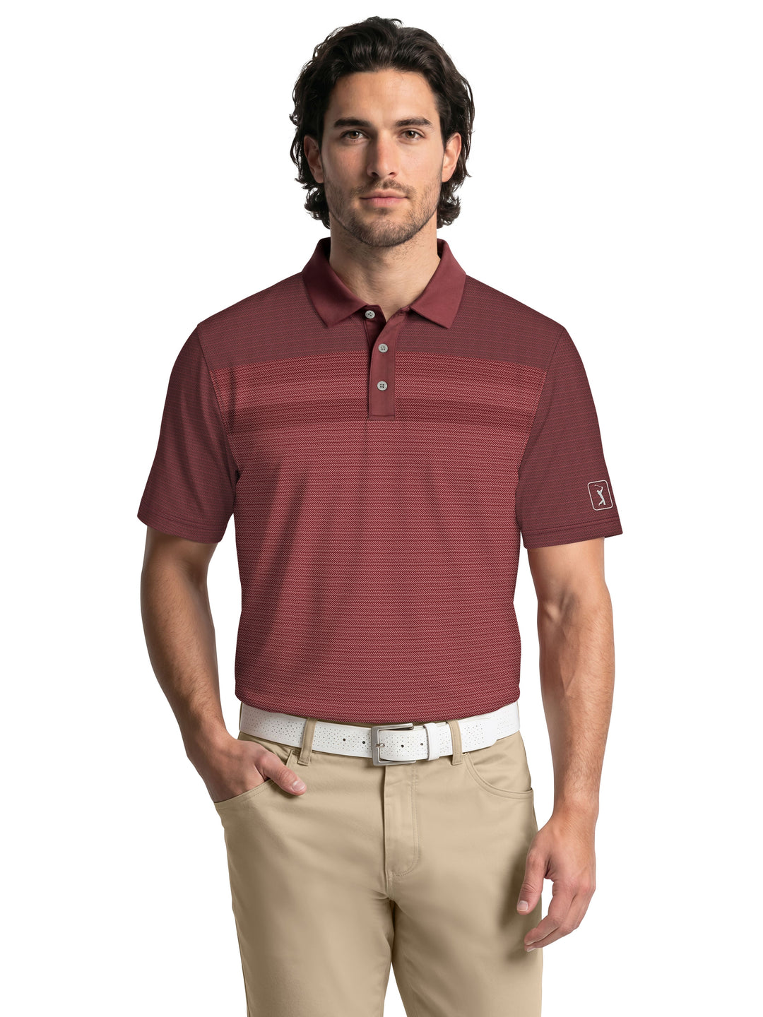 Men's Tee Novelty Block Printed Polo