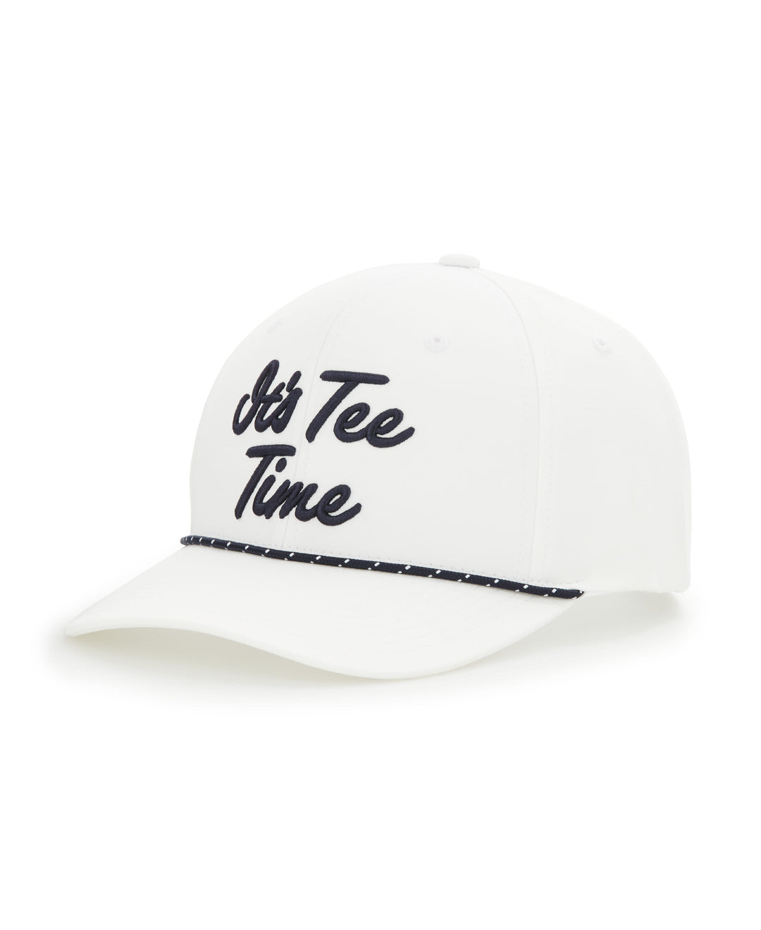 Tee Time Script Golf Cap (Bright White) 