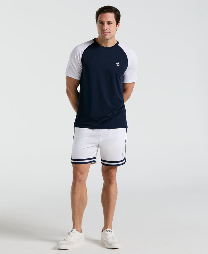 Core Blocked Performance Tennis Tee  (Black Iris) 