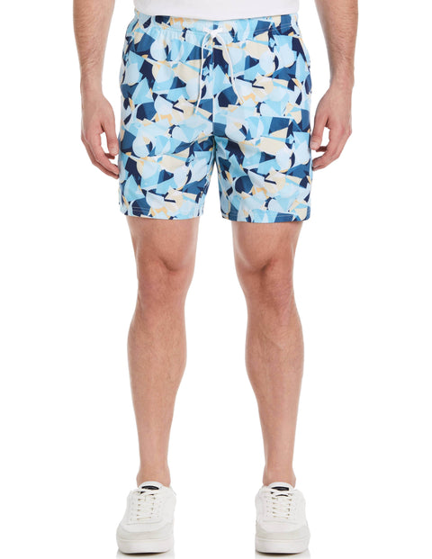 Men's Tennis Print Layered Short