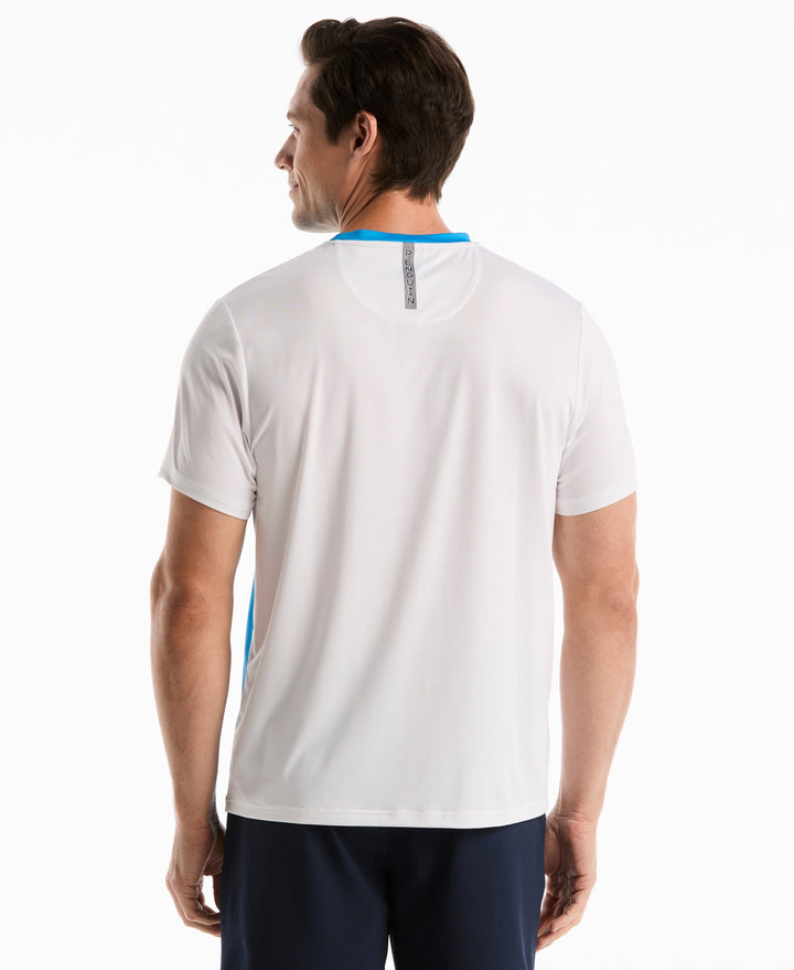 Tennis Vertical Ombre Crew Shirt (Malibu Blue) 