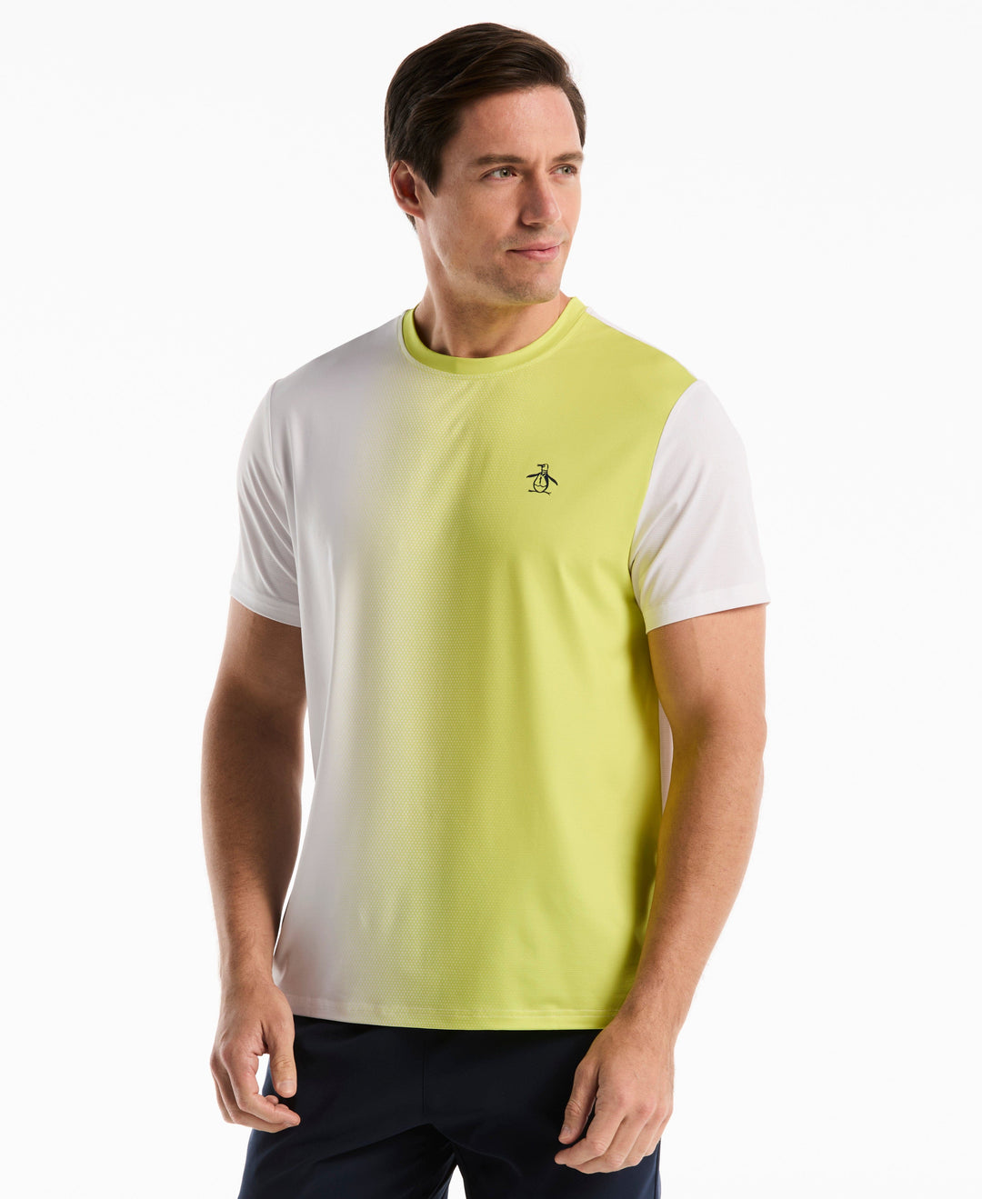 Tennis Vertical Ombre Crew Shirt (Sulphur Spring) 