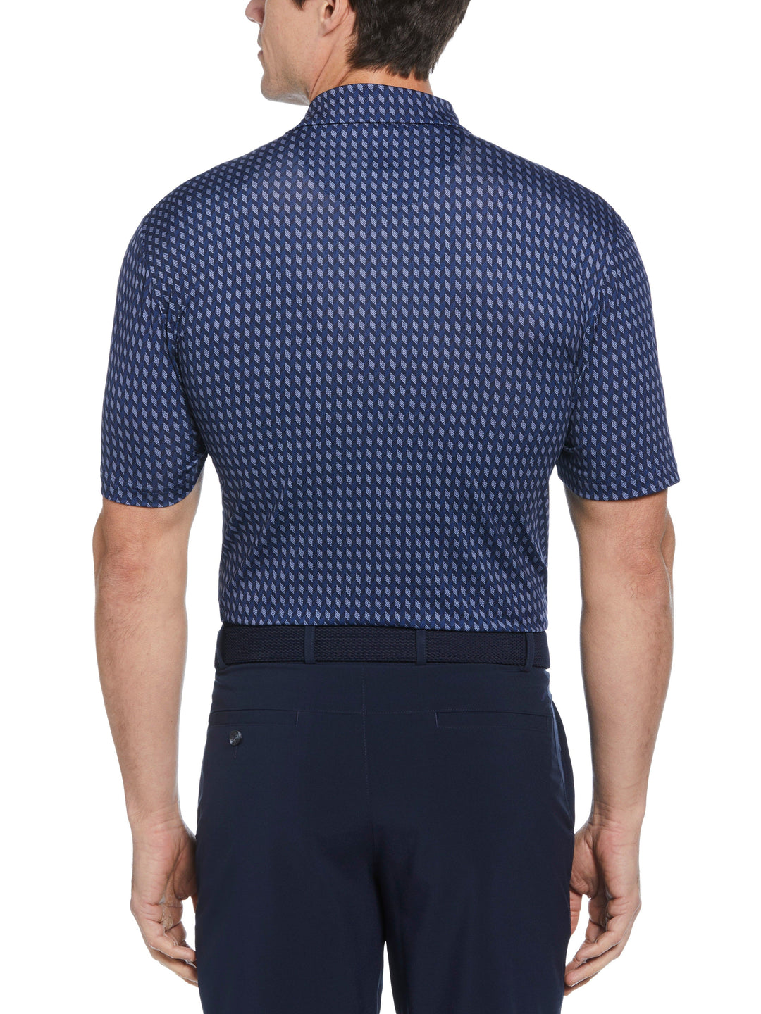 Men's Textured Chevron Geo Polo