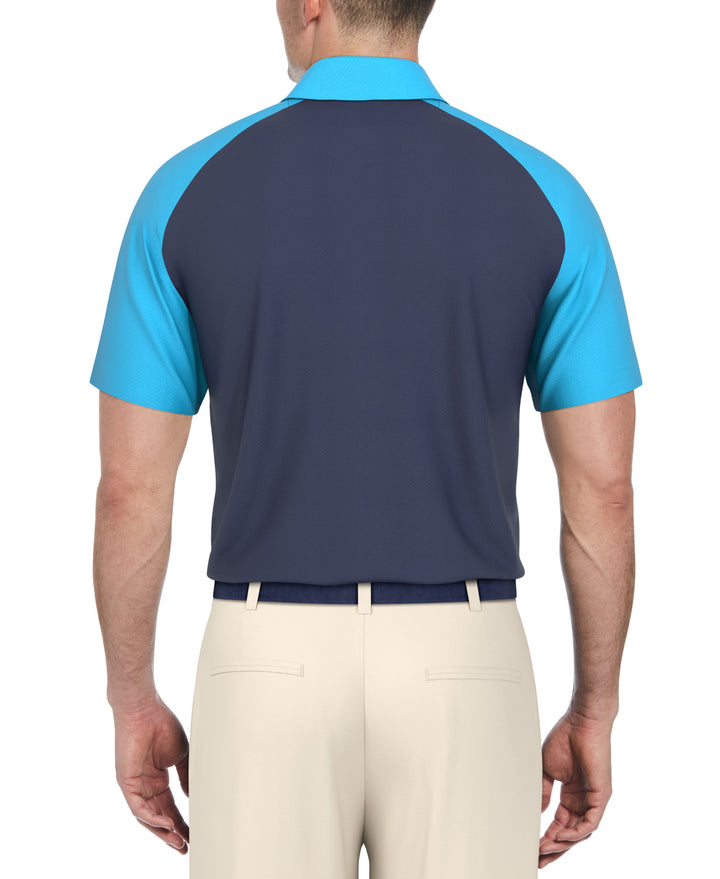 Textured Color Block Golf Polo (Spring Break) 