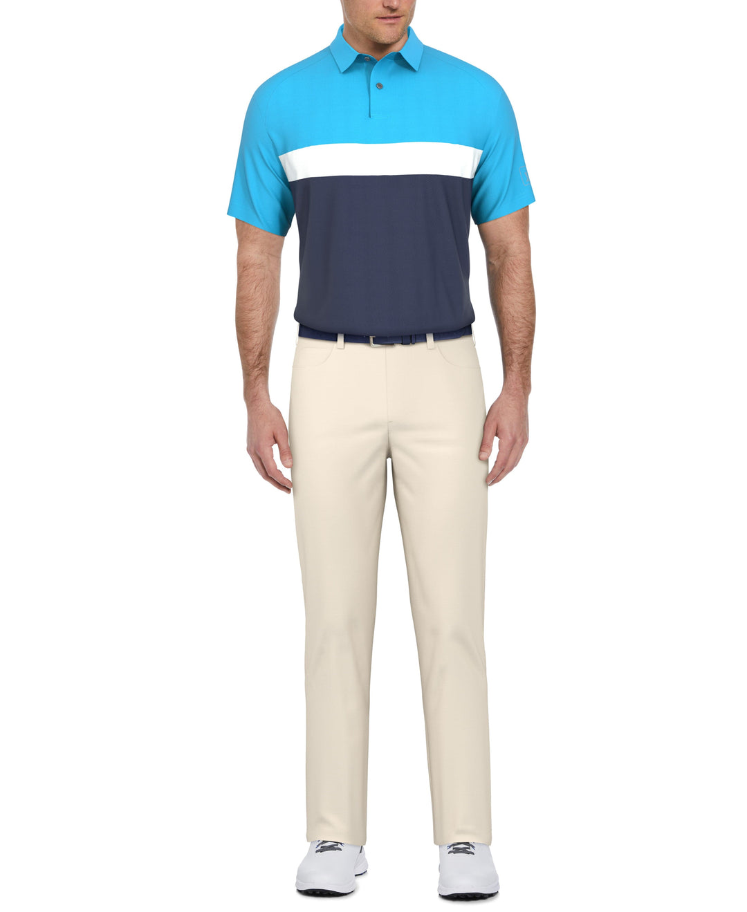 Textured Color Block Golf Polo (Spring Break) 