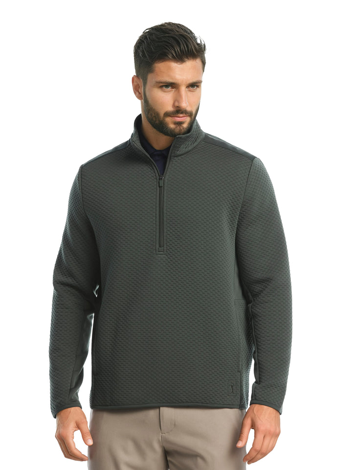 Men's Textured Quarter Zip Golf Base Layer