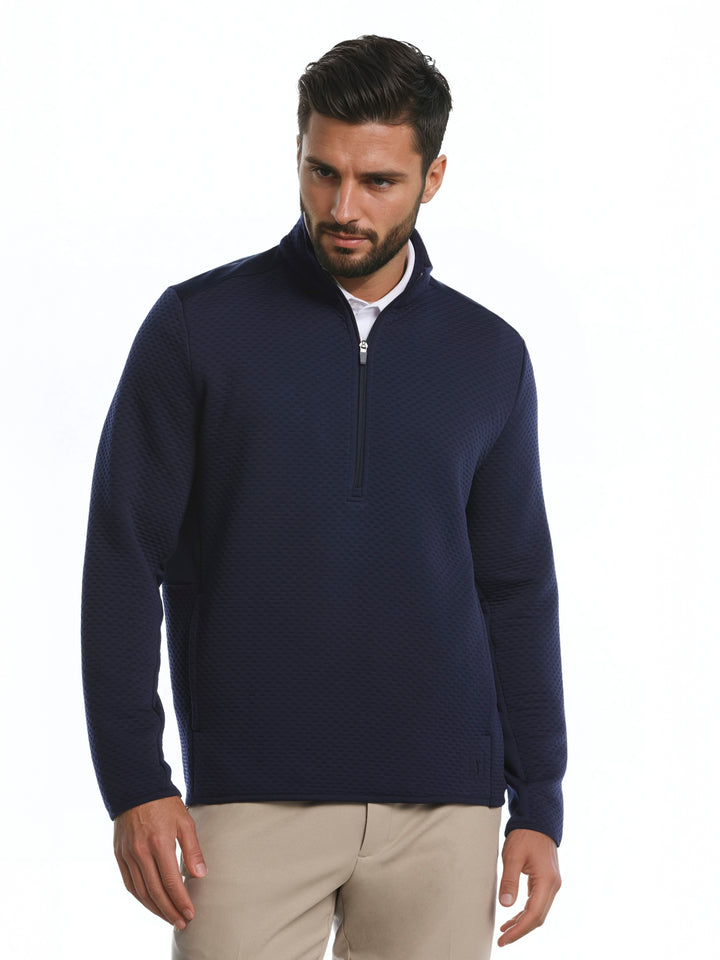 Men's Textured Quarter Zip Golf Base Layer