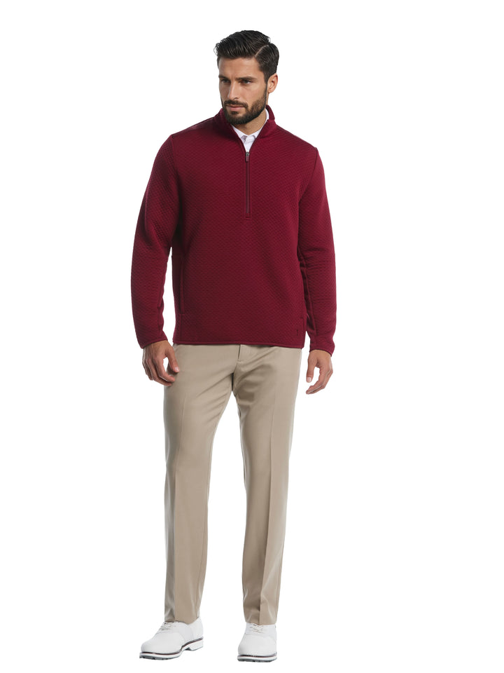 Men's Textured Quarter Zip Golf Base Layer