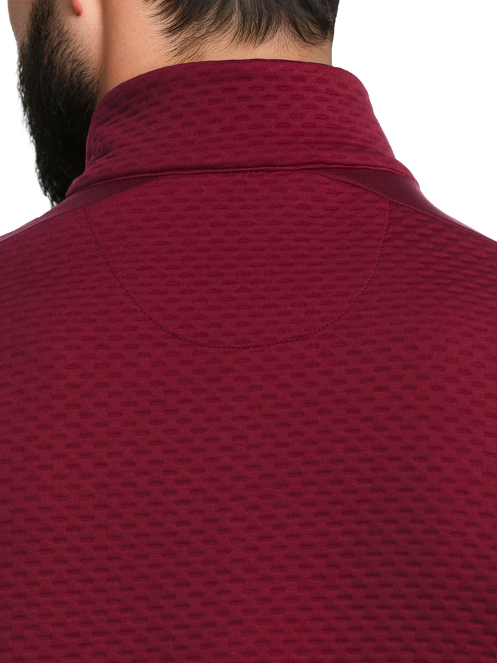 Men's Textured Quarter Zip Golf Base Layer