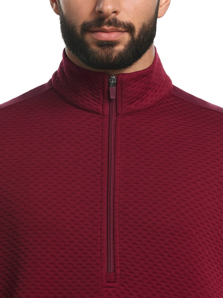 Men's Textured Quarter Zip Golf Base Layer