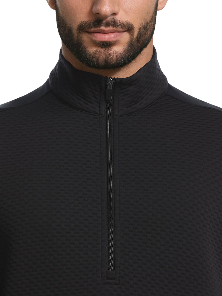 Men's Textured Quarter Zip Golf Base Layer