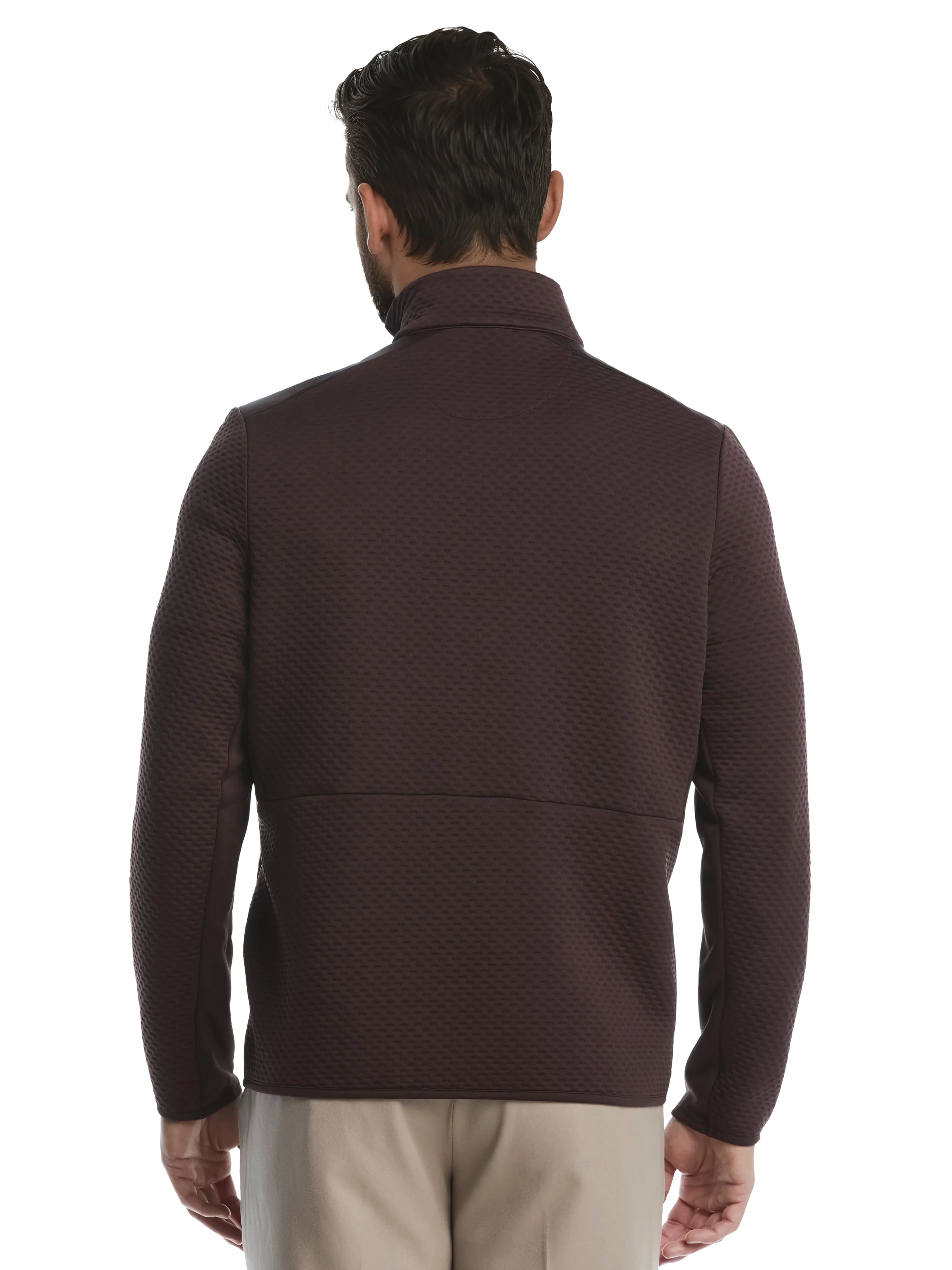 Men's Textured Quarter Zip Golf Base Layer – Golf Apparel Shop