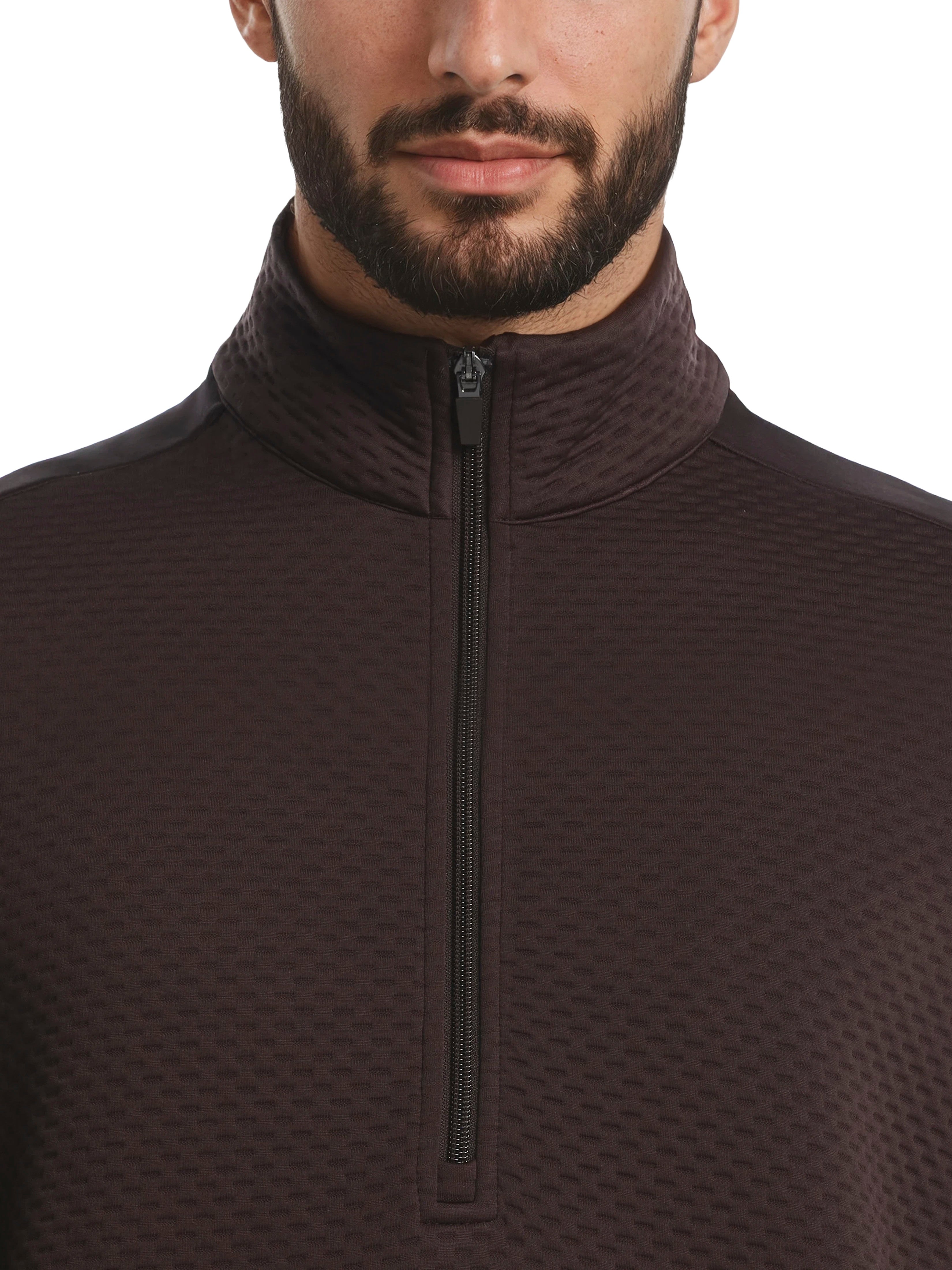 Men's Textured Quarter Zip Golf Base Layer – Golf Apparel Shop