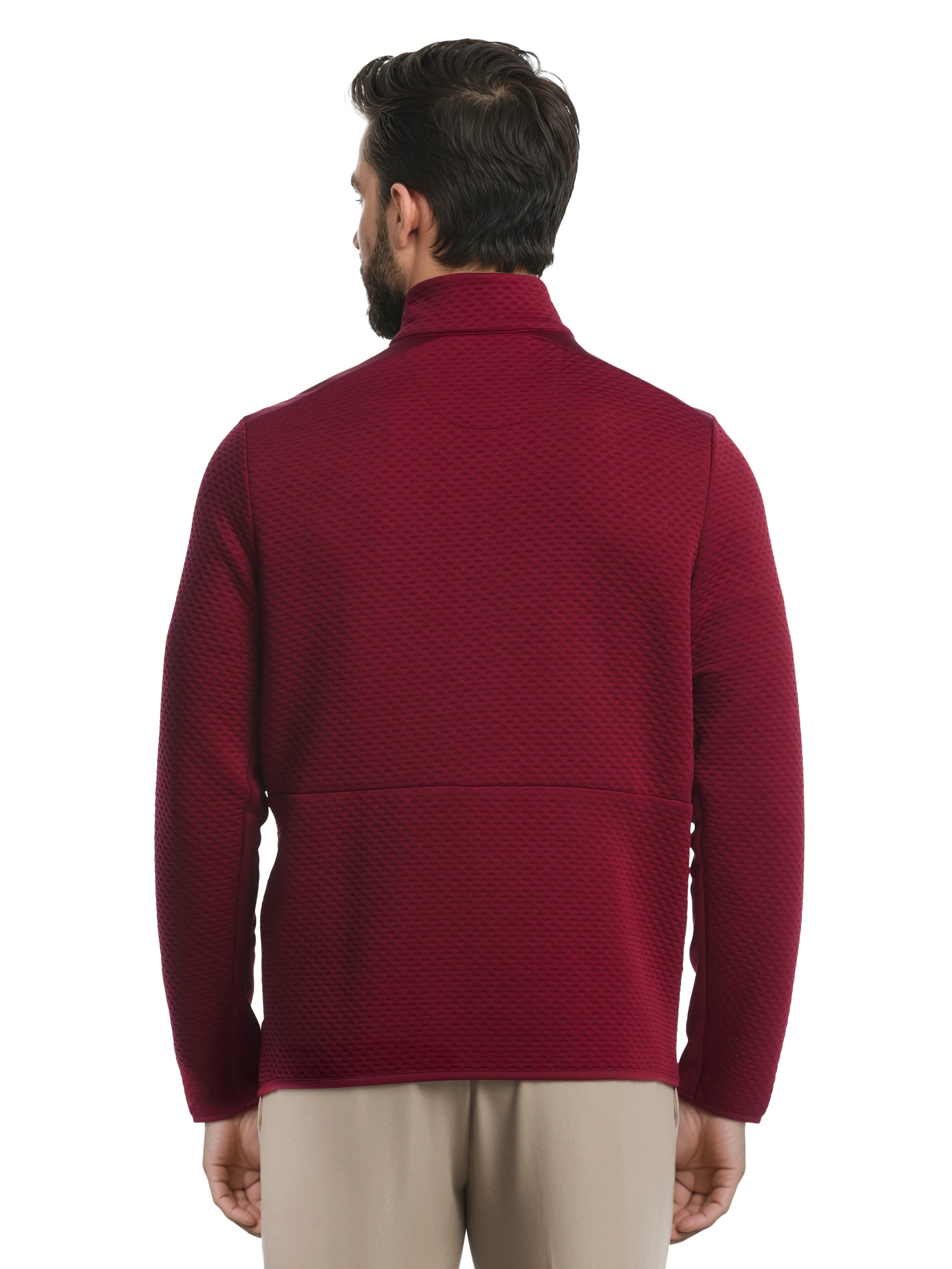 Men's Textured Quarter Zip Golf Base Layer – Golf Apparel Shop