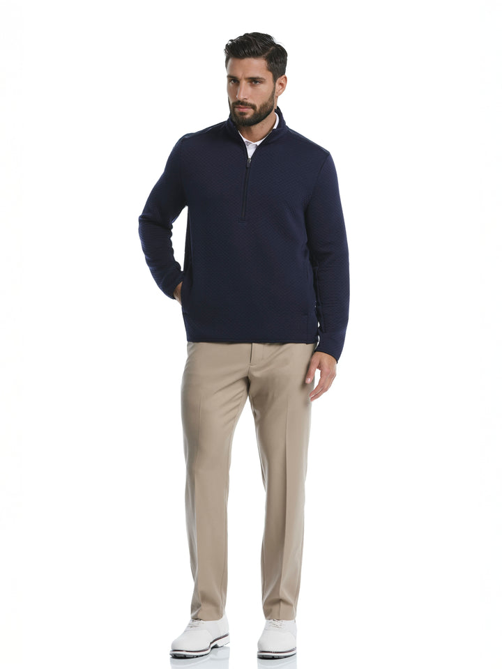 Men's Textured Quarter Zip Golf Base Layer