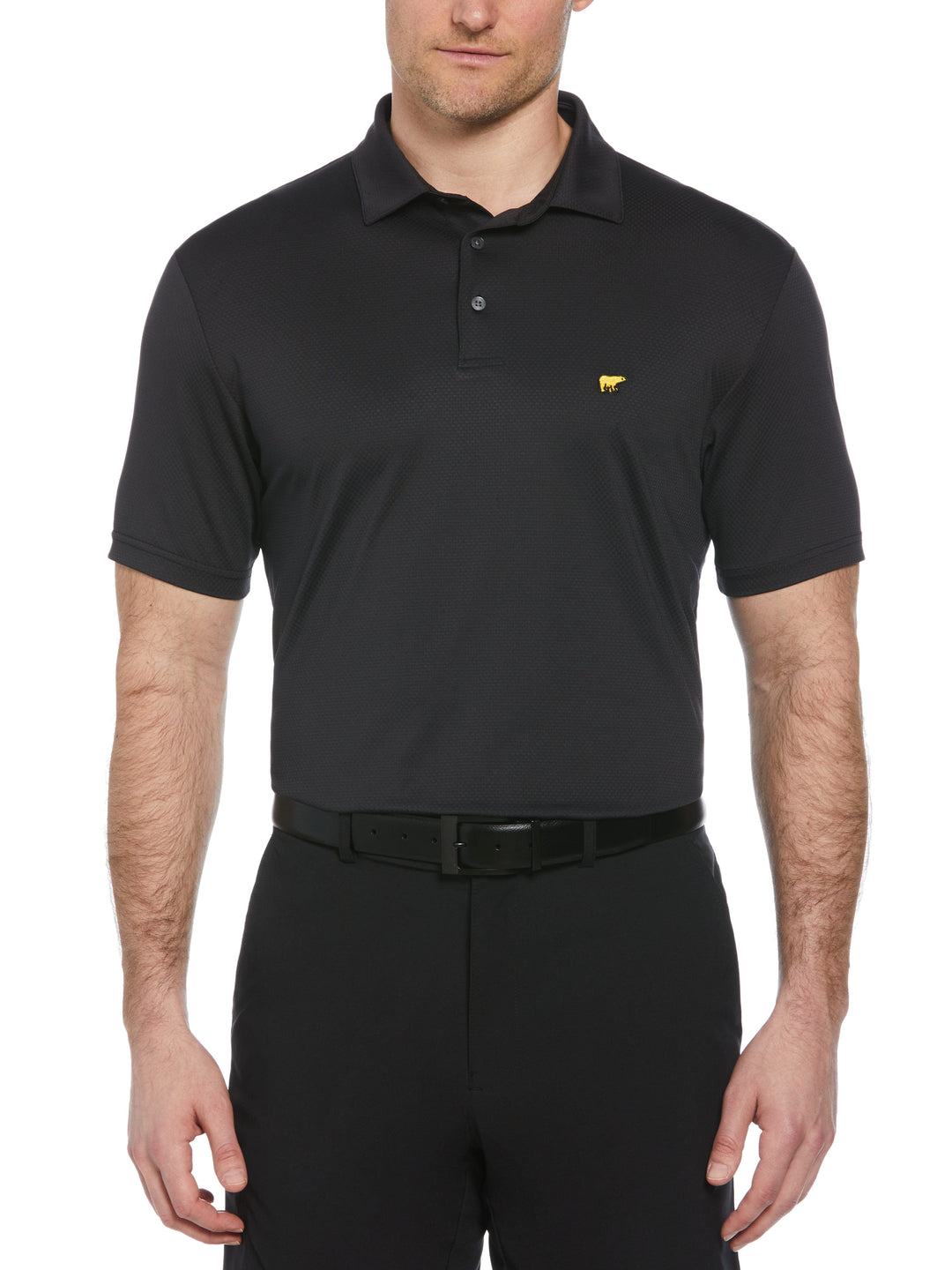 Men's Textured Solid Polo