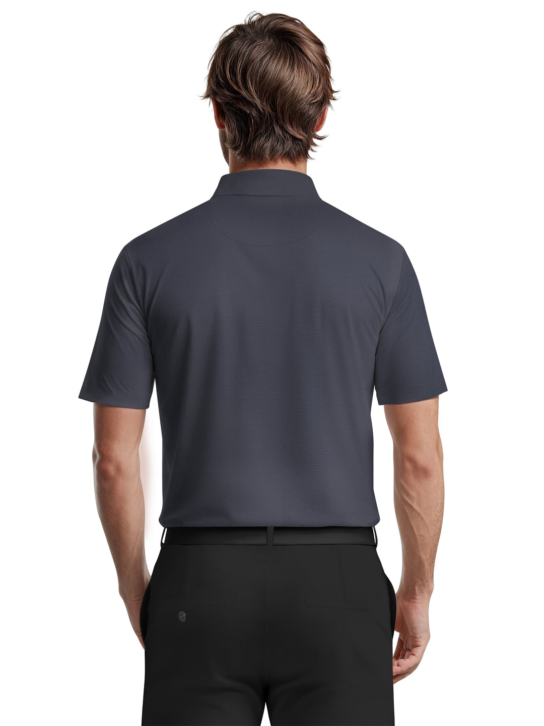 Men's Textured Solid Polo