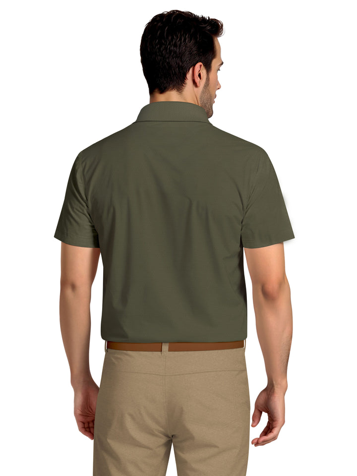 Men's Textured Solid Polo