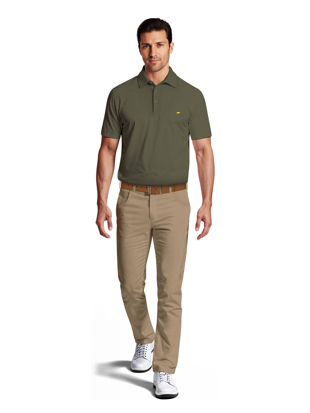 Men's Textured Solid Polo