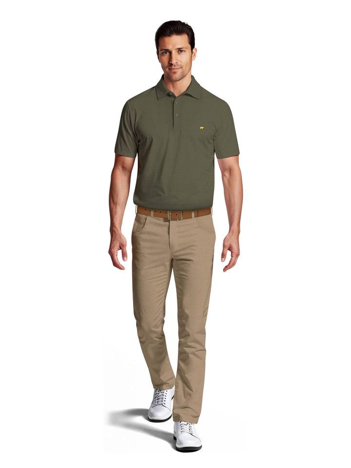 Men's Textured Solid Polo