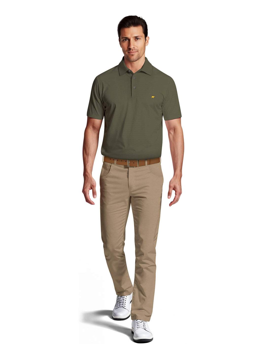 Men's Textured Solid Polo
