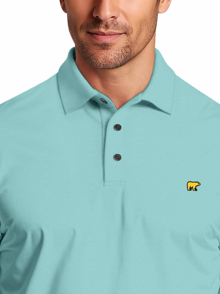 Men's Textured Solid Polo