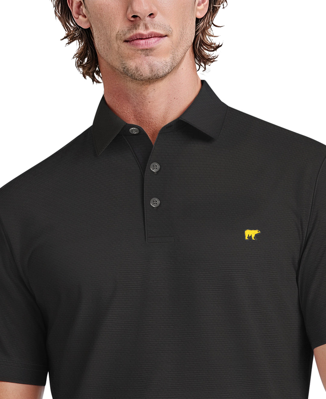  SOLID TEXTURE POLO (Caviar) 