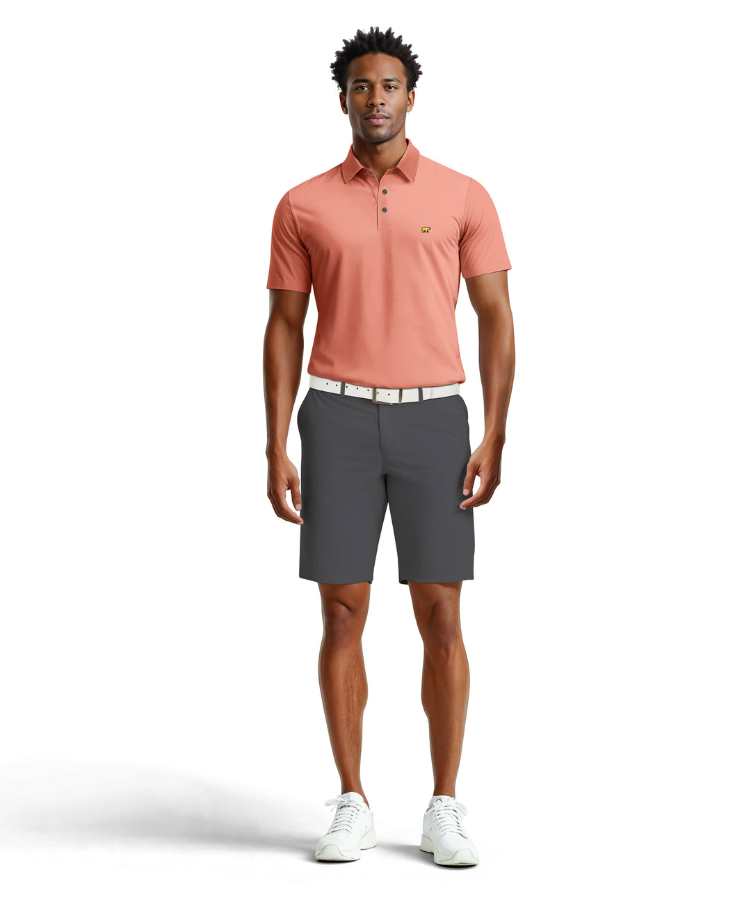 Men's Textured Solid Polo