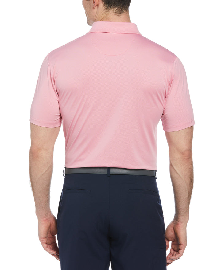 Short Sleeve Solid Texture Polo (Sea Pink) 