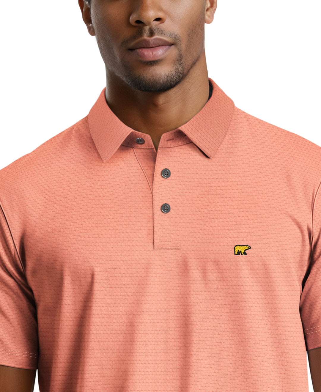 Men's Textured Solid Polo
