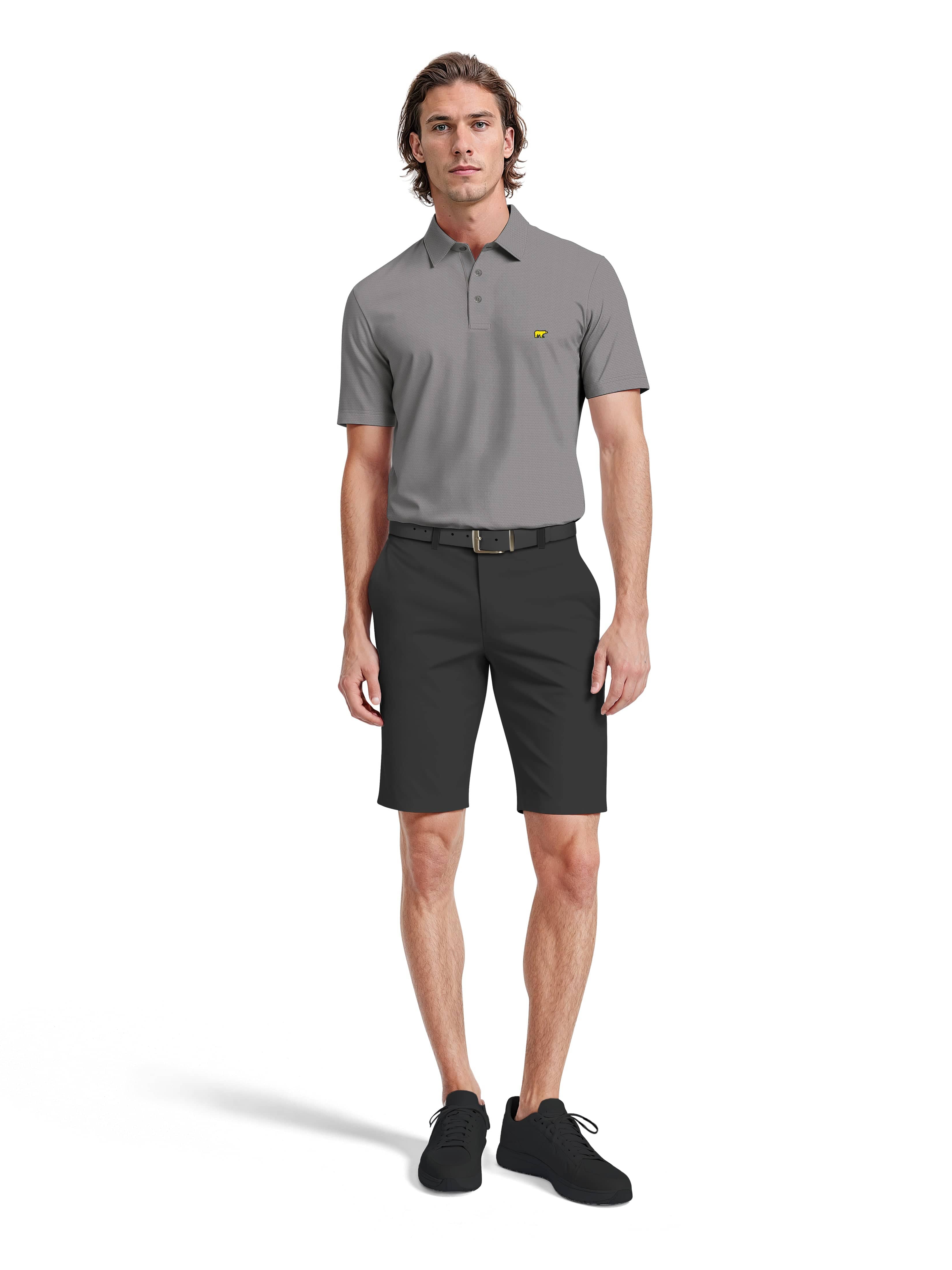 Men's Textured Solid Polo – Golf Apparel Shop