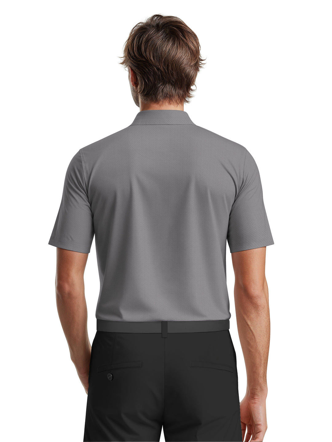 Men's Textured Solid Polo