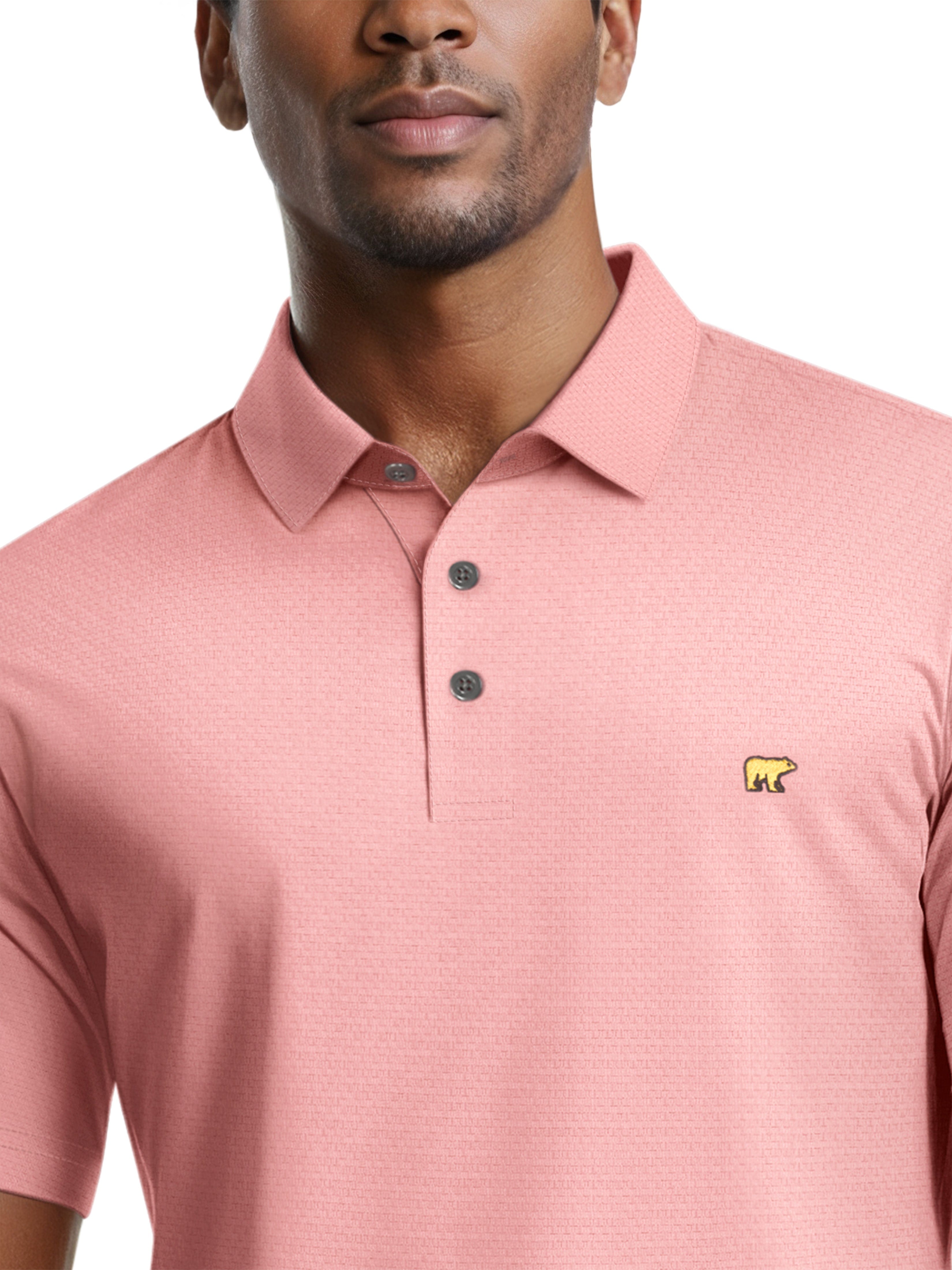 Men's Textured Solid Polo – Golf Apparel Shop