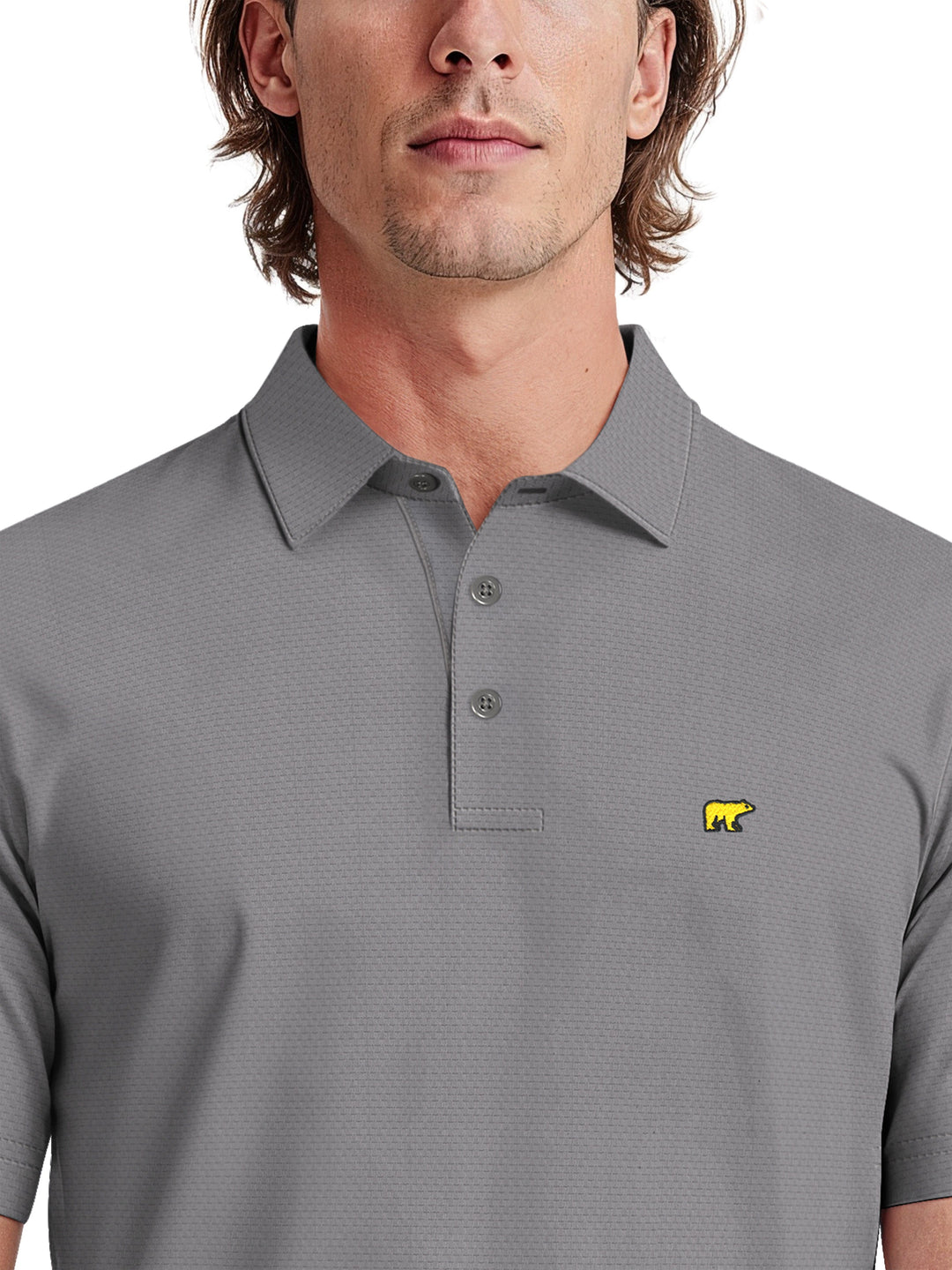 Men's Textured Solid Polo