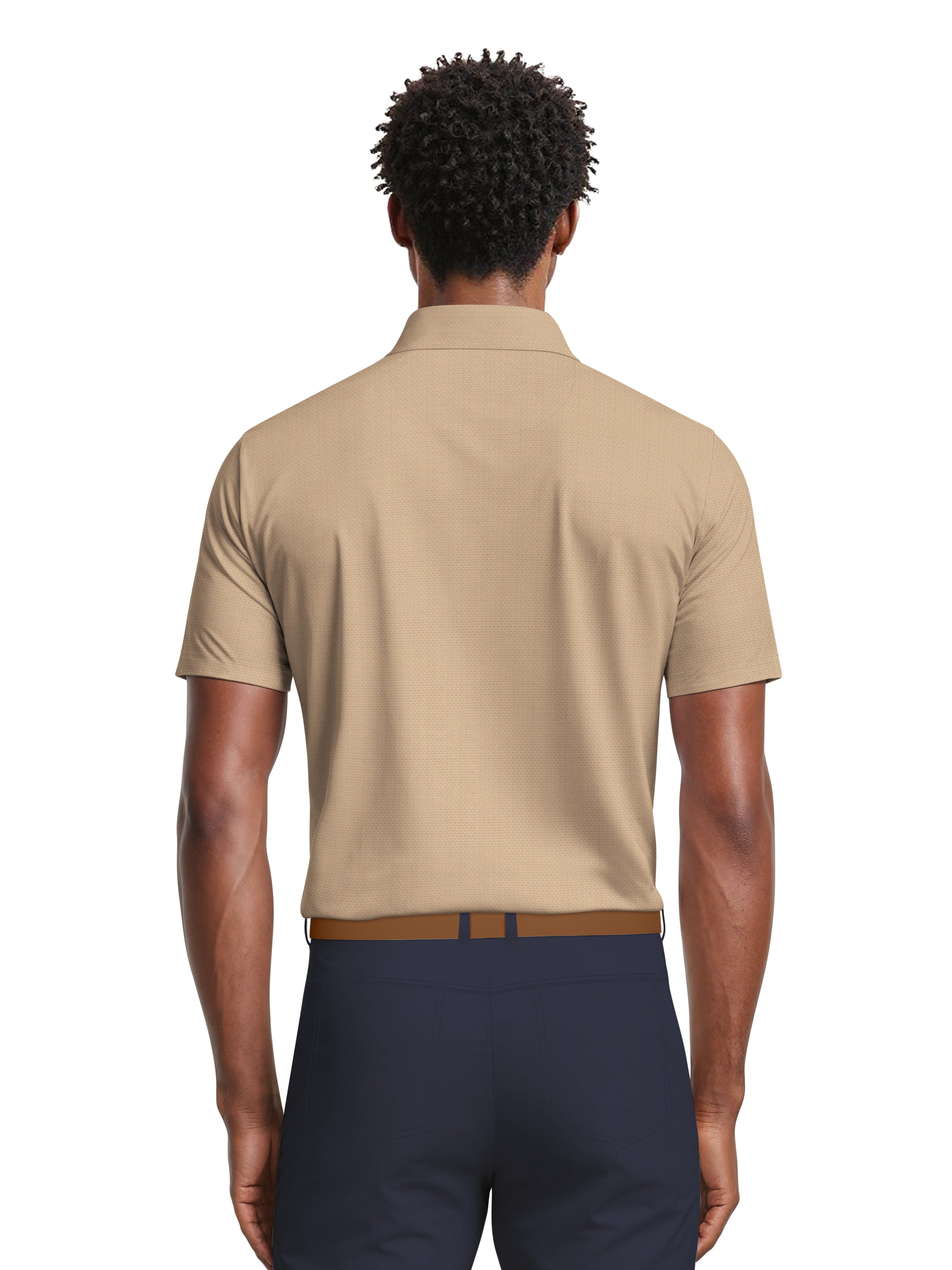 Men's Textured Solid Polo – Golf Apparel Shop