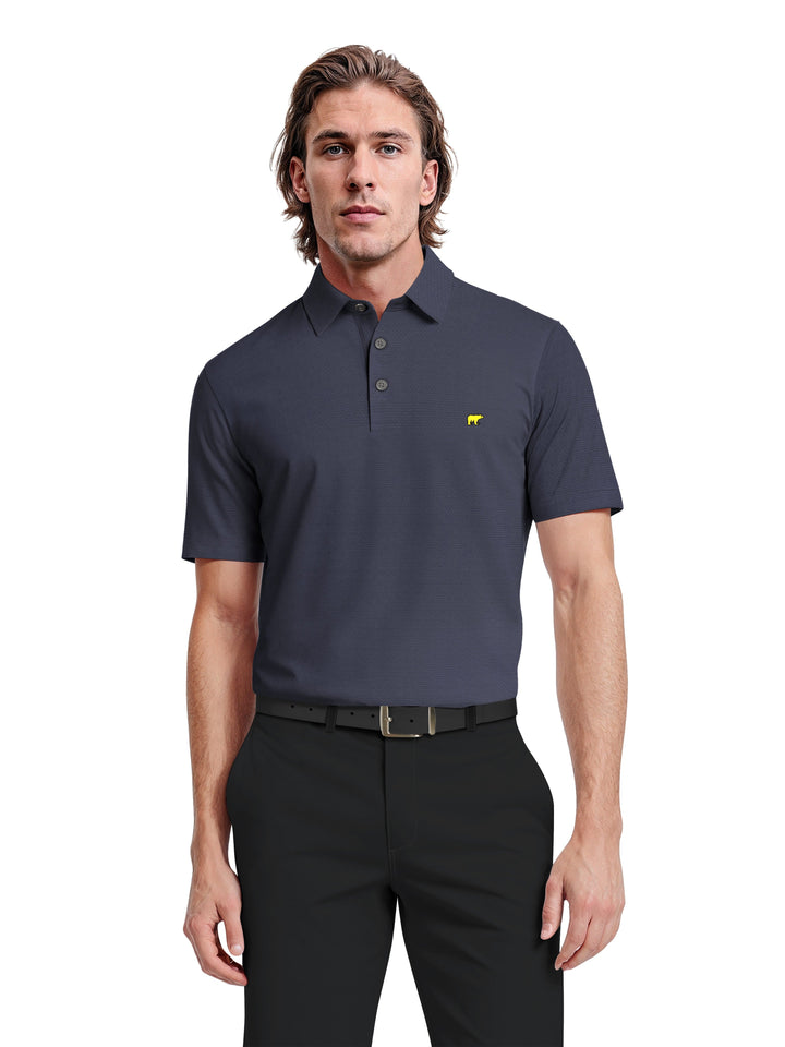Men's Textured Solid Polo