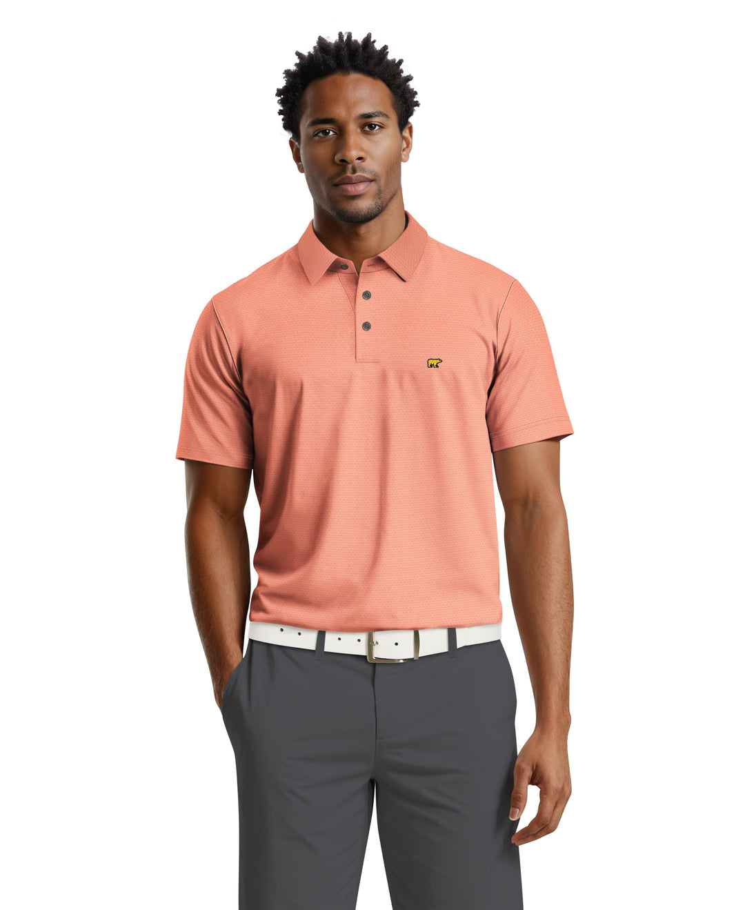 Men's Textured Solid Polo