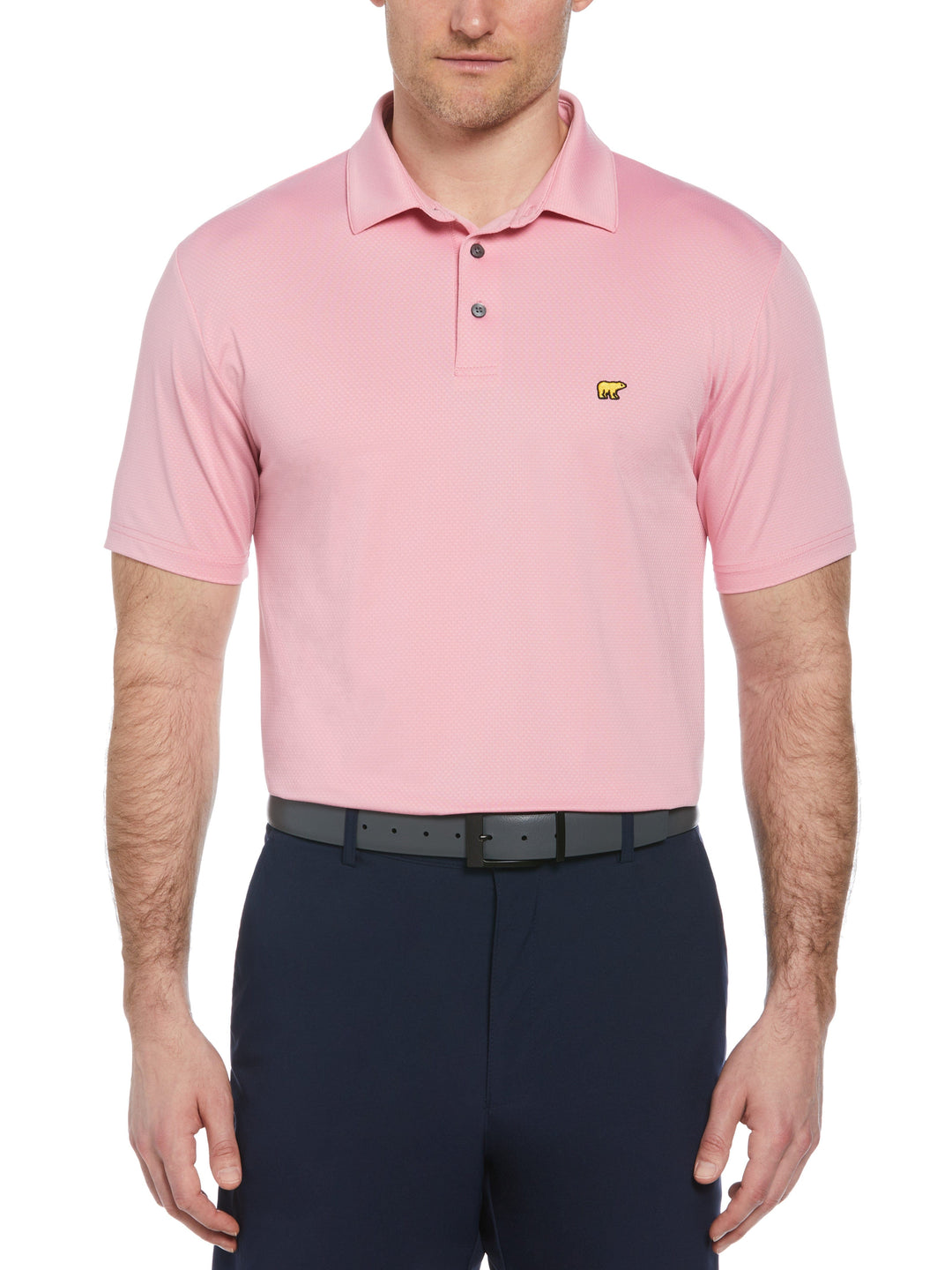 Men's Textured Solid Polo