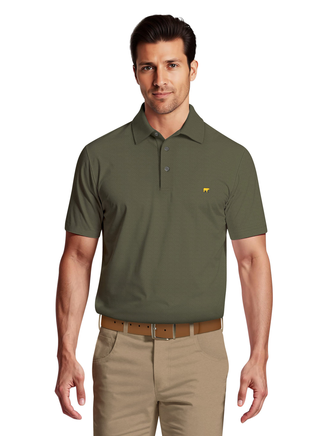 Men's Textured Solid Polo
