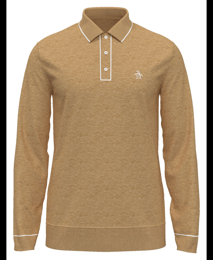 The Earl Merino Wool Blend Golf Sweater (Lt Prairie Sand Htr) 