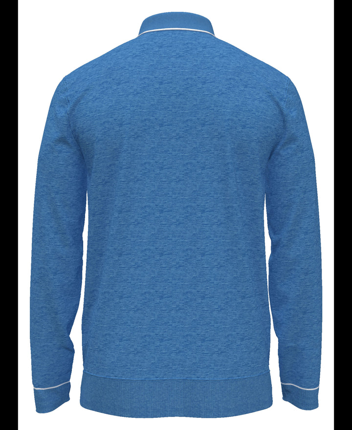 The Earl Merino Wool Blend Golf Sweater (Dk Mediterr Bl Htr) 