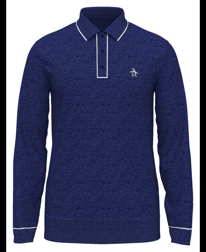 The Earl Merino Wool Blend Golf Sweater (Black Iris Bijou Hthr) 