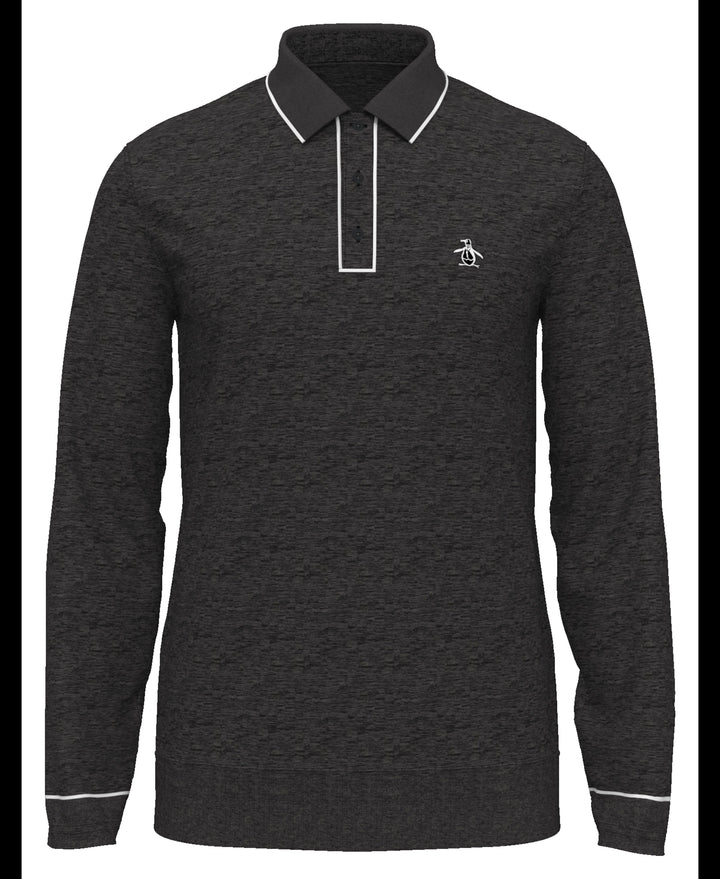 The Earl Merino Wool Blend Golf Sweater (Dark Caviar Heather) 