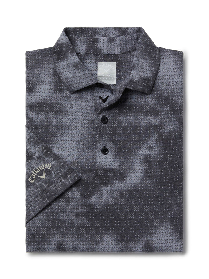 Tie Dye Foulard Print Golf Polo (Caviar) 